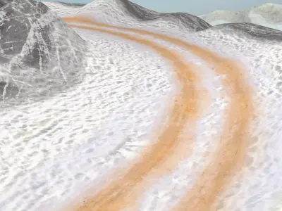 3 Awesome Off road Racing tracks  Low-poly 3D model
