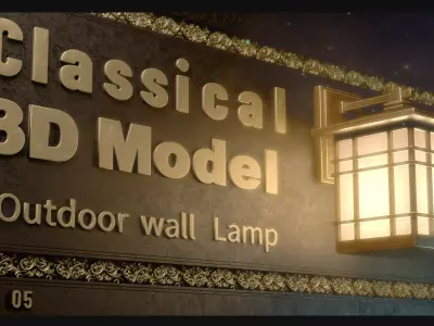 CLASSICAL OUTDOOR WALL LAMP -Model 05- Low-poly 3D model