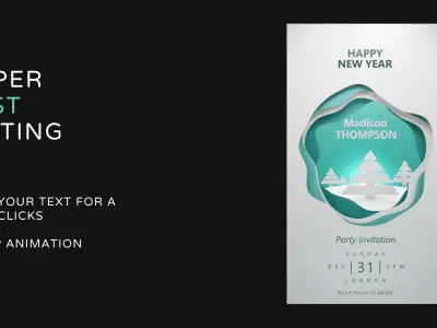 Christmas card 3D mockup for Blender 3D model