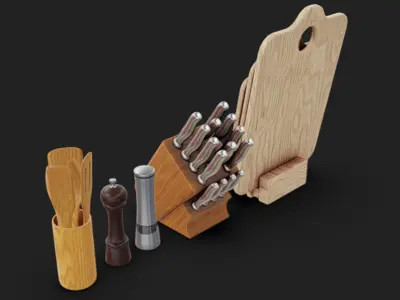 Kitchen Assets 17 Low-poly 3D model