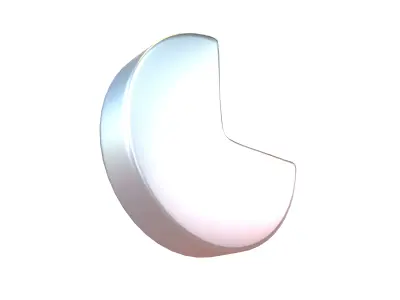 Seventy Five Percent Circle V1 004 Low-poly 3D model