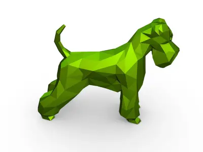 Schnauzer dog figure 3D print model