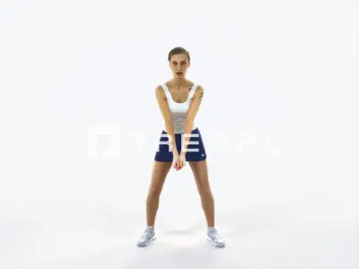 Aspiration 15D Digging Sports Woman Low-poly 3D model