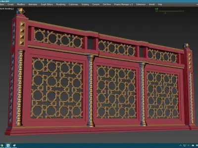 Balcony Railing 01 3D model