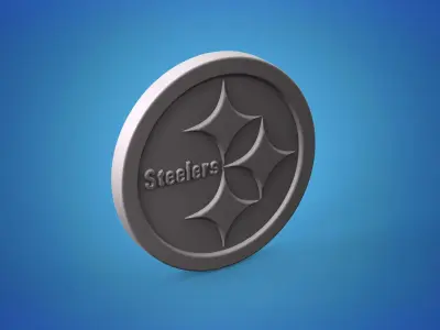 Steelers logo sign art STL model for CNC 3D printing 3D print model