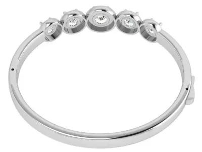 Round Diamond Bangle Bracelet 4686 3D print model