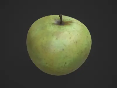 Green Apple  Free low-poly 3D model