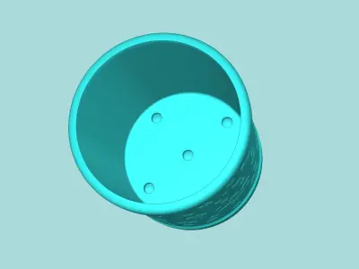 Vase 01 with Plate - Simple Plant Pot - Home Decor 3D print model
