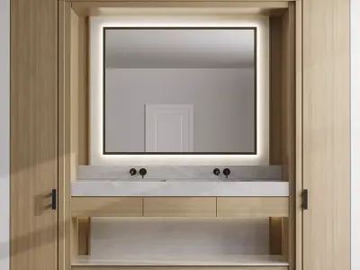 Bathroom furniture by inbani faucet set 47  Low-poly 3D model