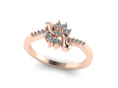 Jewelry Diamond Ring 3D Print Model 3D print model 3