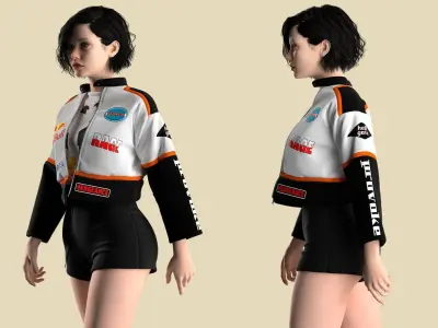 Female Outfit Marvelous Designer 3D model