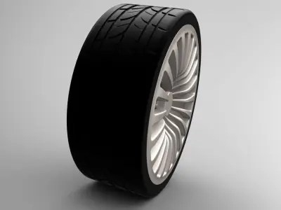 Wheel with Tire 3D model