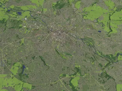 Leeds England - city and urban 3D model