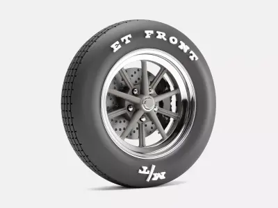 15x4 ET Gasser Wheel Mickey Thompson ET Front Tire 3D print model