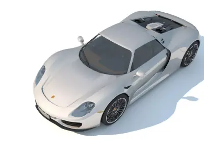 Porsche 918 Supercar 3D Model Low-poly 3D model