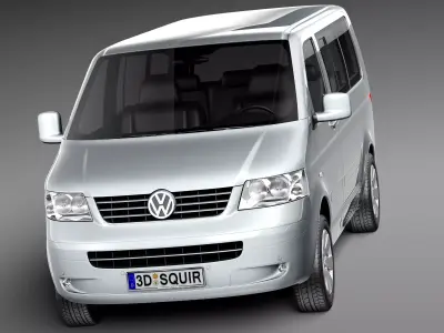 Volkswagen T5 Multivan Passenger 2003-2009 3D model
