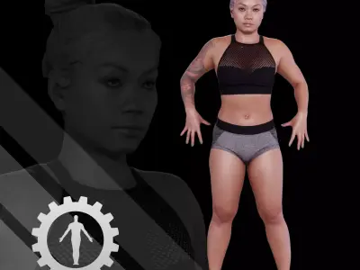 Female Scan - Violet A-pose 3D model