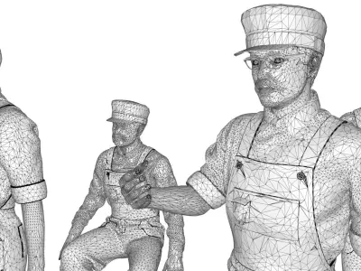 1860s era USA Steam Boat-Ship Engineers Models N-Other Scales 3D print model