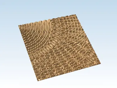 Basrelief abstract 3d model for CNC machning 3D print model