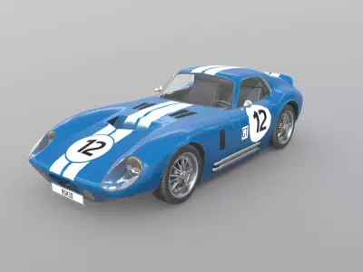 Shelby Cobra Daytona 1964 Low-poly 3D model