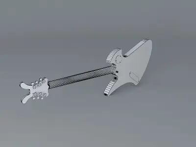 Weird guitar Free 3D model