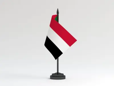 Table Flag Sudan 3D model