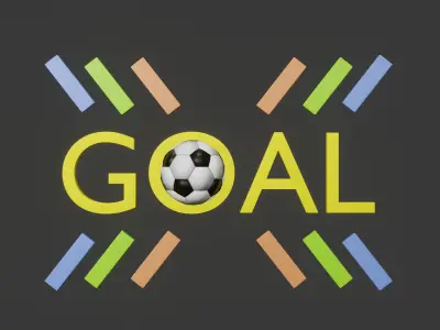 3D icon Football pack 3D model 3D model