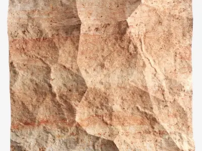 473-RockPanel piece of rock 3D model