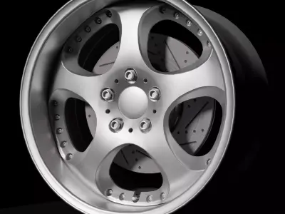 Gartmaier - 3 Piece Wheels - Game Ready Low-poly 3D model