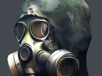 Helmet 3d model military combat Military Low-poly Low-poly 3D model 75