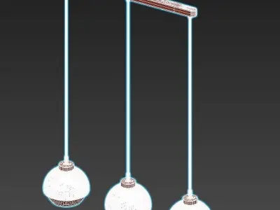 nocciola-50106-3 three light pendant 3D model