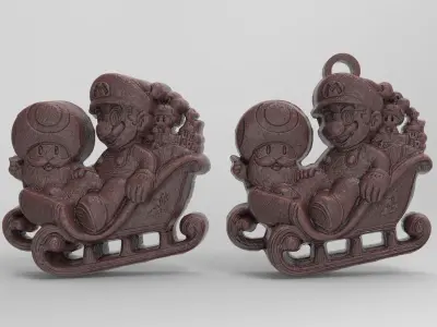 mario with gifts  3D print model