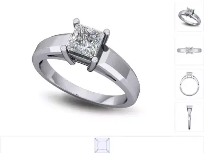 Women ring 3dm stl render detail 3D print model 8