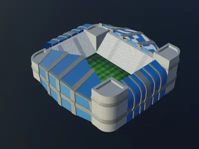 Football Stadium - Greece Low-poly 3D model
