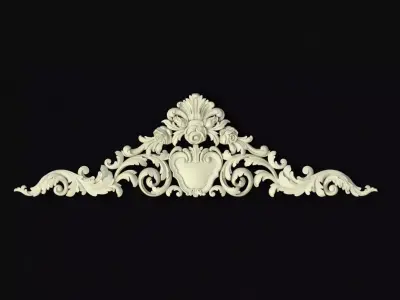 Central decor ornament for furniture 3D model 602