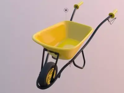 wheelbarrow model Low-poly 3D model