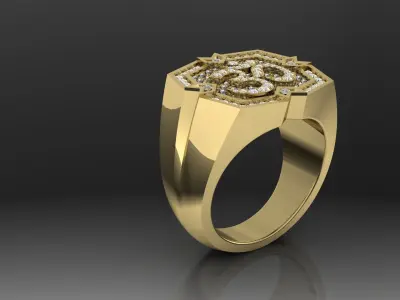 OM RING 3D print model