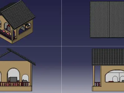 Villa house ready to print 3D print model