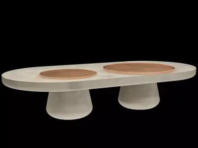 concrete coffee table 3D model