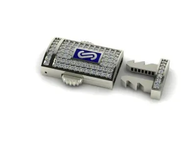 Lock bracelet or necklace clasp 3D print model