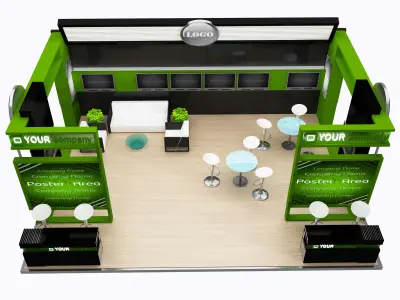  Booth Exhibition Stand a77  3D model