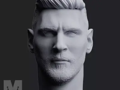 Lionel Messi World Champion Head 3D print model