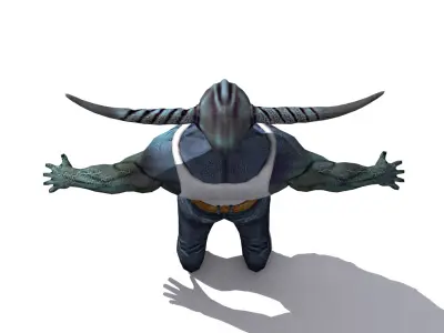 Warrior monster Free low-poly 3D model