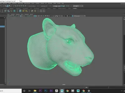 tiger head 3D model