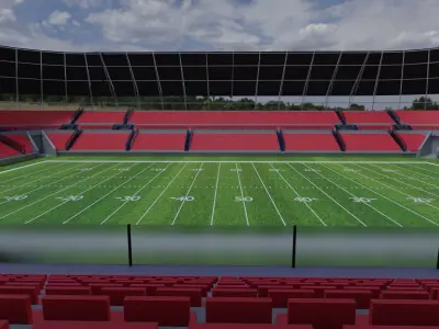 American Football Stadium Low-poly 3D model