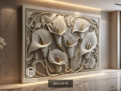 Relief Elegance - 3D Wall Panel Collection Set 10 3D Model Pack