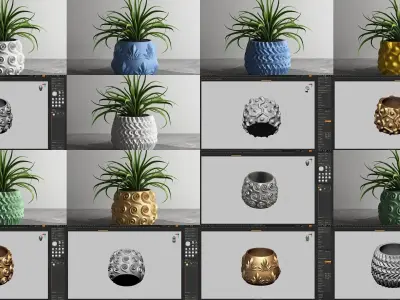 20 vase pot 3d print pack collection
