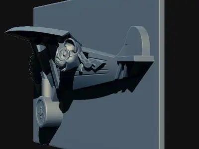 Dog Flying A plane 3D model