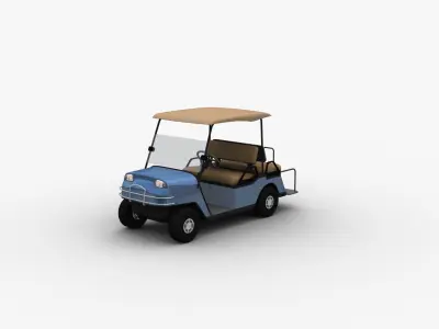 Golf Cart Lowpoly Low-poly 3D model