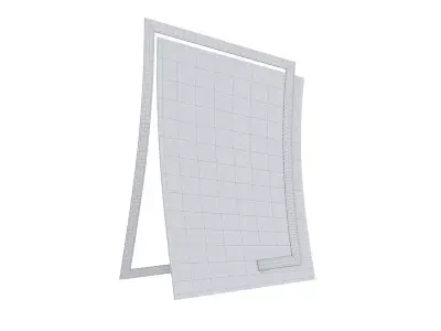 QUA Mirror A4 Corona and Vray 3D model